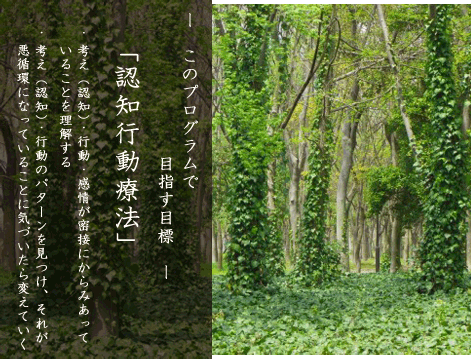 このプログラムで目指す目標「認知行動療法」